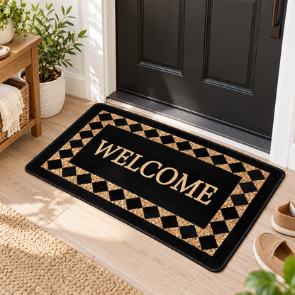 Soft Crystal Velvet Indoor Entryway Rug
