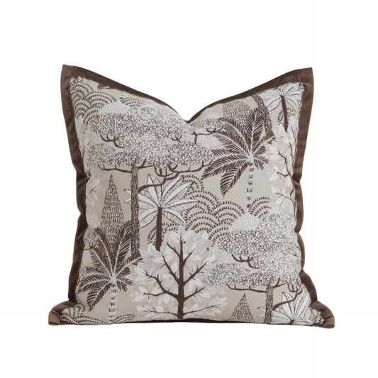 Vintage Botanical Embroidered Throw Pillow Cover