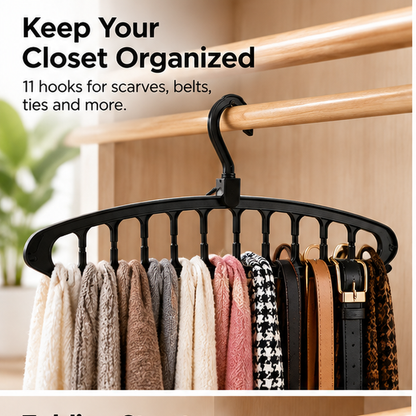 360° Rotating 11-Hook Folding Clothes Hanger